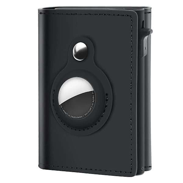 Airtag Tegnebog Ægte Læder Air Tag Tegnebog RFID Teknologi Kreditkortpung Minimalistisk Tegnebog Velegnet Til Apple Airtag (Airtag Medfølger Ikke) carbon fiber