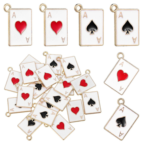 20 stk. Pokerform Vedhæng Charms Smykkefremstilling Vedhæng DIY Smykkevedhæng