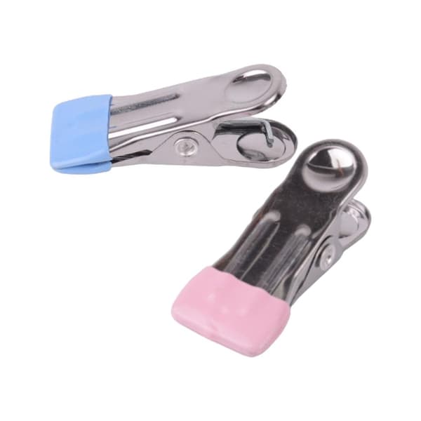 20 stk rustfrie stålklesklyper Multipurpose klesklyper Metall tørkeklyper Blue