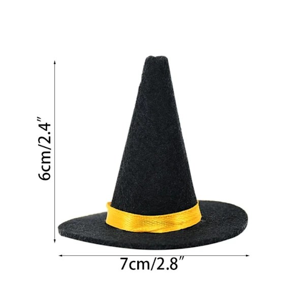 6-pak Mini Heksehatte Flaskepynt Hatte til Halloween