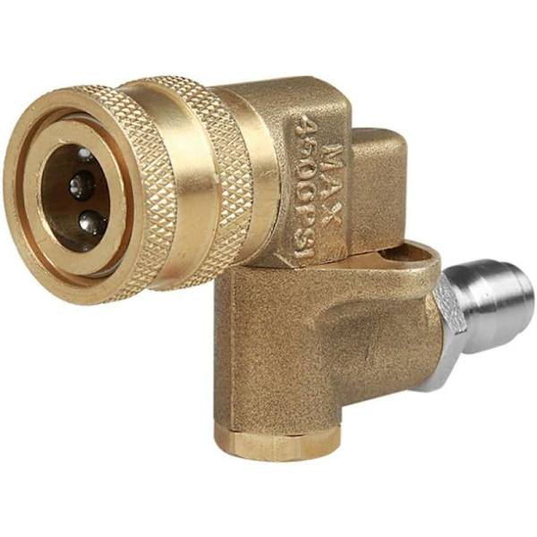 0,6 tommers trykkvasker svingkobling med hurtigkobling og adapter for å feste svingkoblingsrengjøringsverktøyet