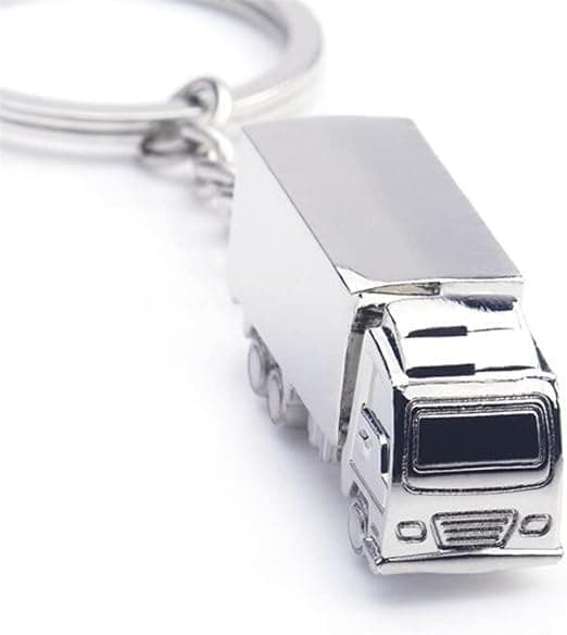 (NY) Lastbil Nyckelring Nyckelring Present Lastbilschaufför Silver