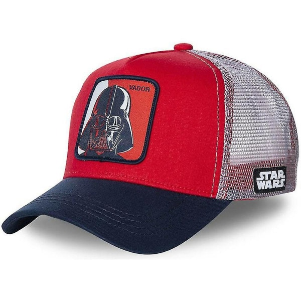 Star Wars Cartoon Patch Baseballcaps for menn Snapback Trucker Hat Utendørs Sport Uformell solskjerm nettingcapser Red Vador