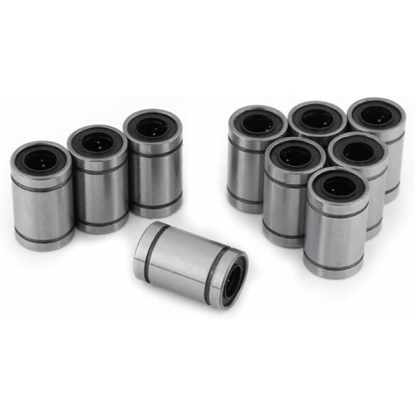 10 st LM8UU 8mm Linjära Kullager Dubbeltätat Ring för Stång 3D-skrivare CNC-delar