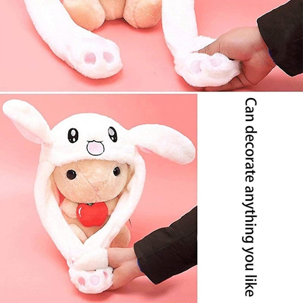 Jänishattu Liikkuvilla Korvilla Hyppivä Hattu Hauska Pupu Pehmohattu Lämmin Talvihattu Naisille Ja Tytöille, Cosplay