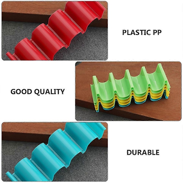 4 stk. Burrito-stativer i plastik Taco Display Stativer Taco Holdere (Assorteret Farve)