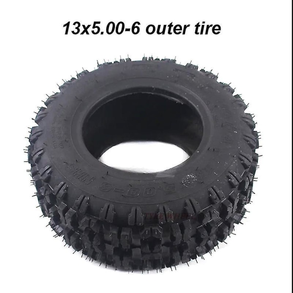 6 tommer dæk bag 13x5.00-6 indre slange ydre dæk til 47cc 49cc lille ATV Go Kart Mini Quad Cykel Snescooter Dele 13x5.00-6 outer tyre