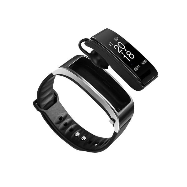 Smart Armband Bluetooth Headset 2-i-1 Pulsmätare för män och kvinnor Sportklocka Watch