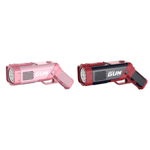 Bubbelmaskin för flickor och pojkar 3 år+, Automatisk Bubbelmaskin för Barn med 3 Bubbelvätskor, 10-Hålls Bubbelblåsare Leksaks Gåvor med LED-Ljus Red