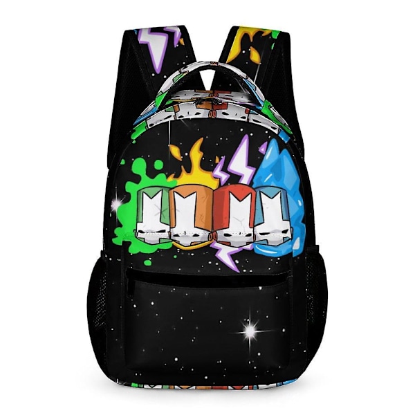 v577 Castle Crashers Børns Skole Rygsæk Casual Skuldertaske Satchel Rygsæk Prints Bogtaske Rygsæk til Drenge PigerxsSJB577
