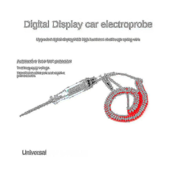 6v 12v 24v Bil Elektrisk Kredsløb Tester Digital Lys Probe Test Pen Til Bil Båd Auto Tilbehør