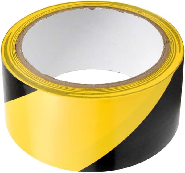 33 m x 48 mm varoitusteippi, keltainen-musta varoitusteippi, aitateippi