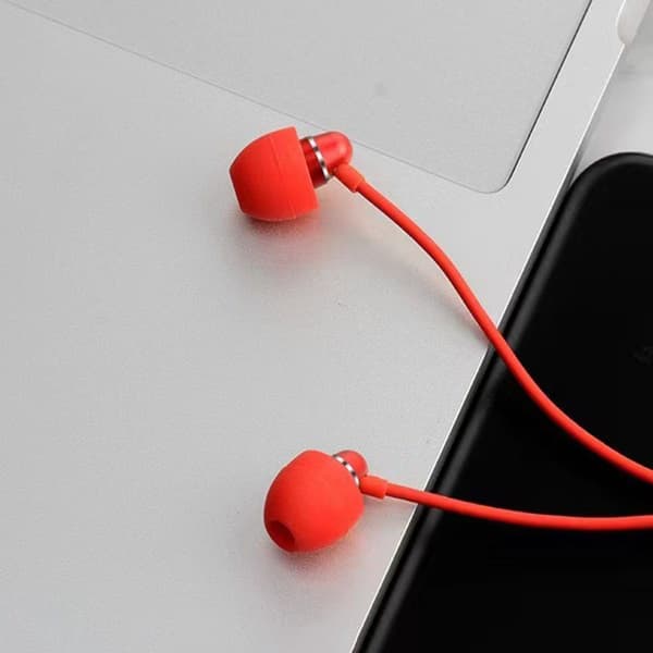 Mikrofon USB-C hörlurar med mikrofon in-ear hörlurar Röd