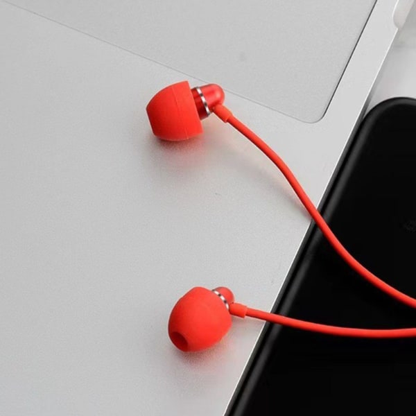 Mikrofon USB-C hörlurar med mikrofon in-ear hörlurar Röda