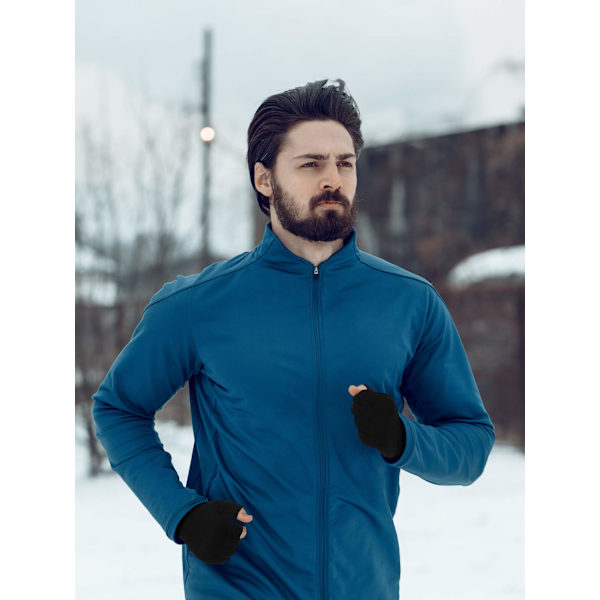Unisex Vinter Halvfinger Strikket Handsker Strækbare Anti-Slip Vinter Varme Strikket Fingerløse Handsker