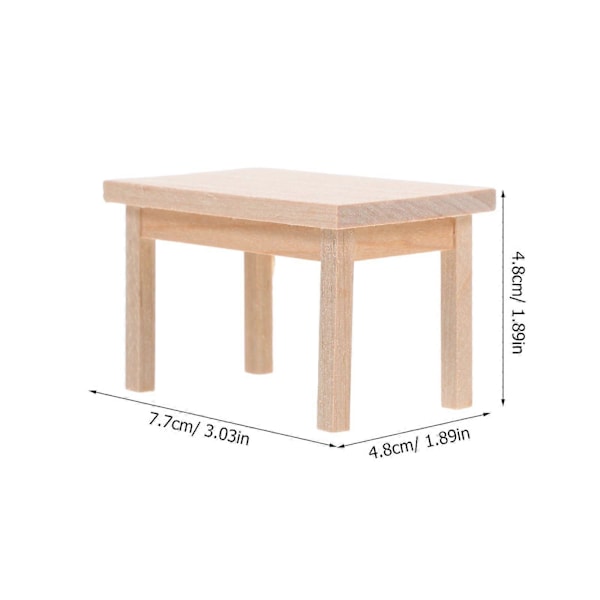 Nuken talon miniatyyripöytäkoriste Nuken talon pöytämalli Nuken talon huonekalurekvisiitta