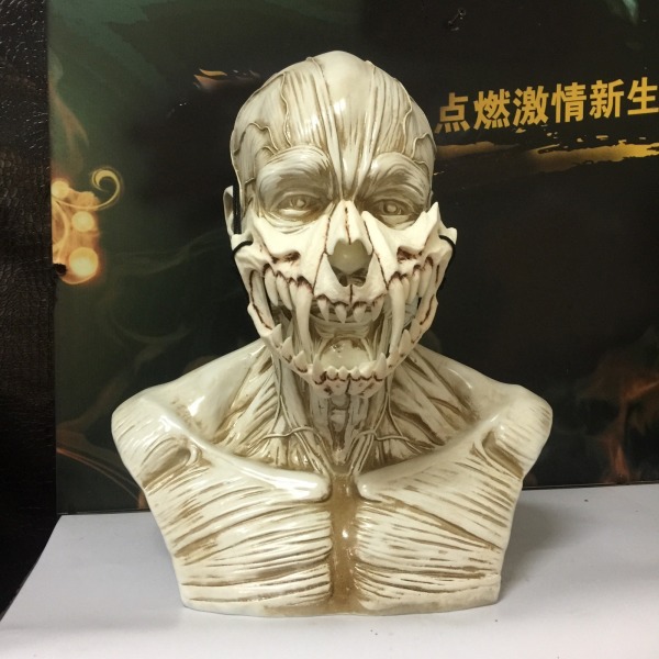 Halloween Ornament Masquerade Mask Halloween Mask Simulering Tiger Tooth Bone Plastic Horror Mask