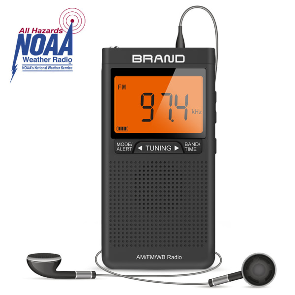 Bärbar Mini AM/FM-pekare FM-radio med antennficka Engelsk radio för äldre