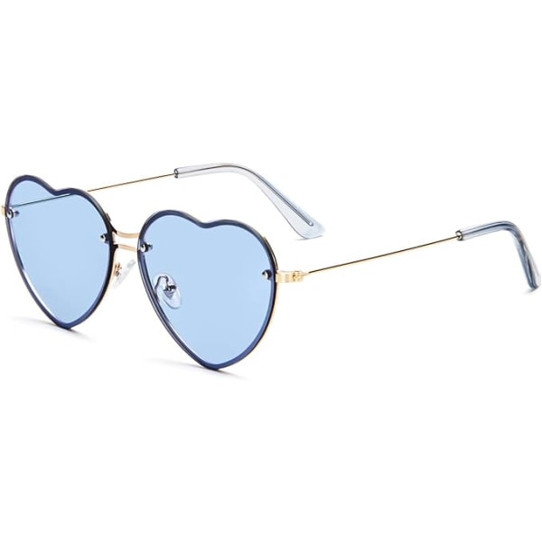 Heart Shape Sunglasses Ladies Fashion Rimless Sun Glasses UV401 Party Glasses