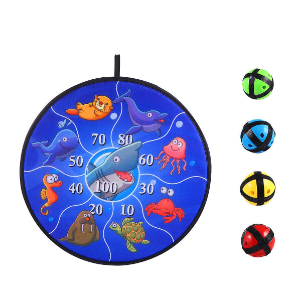 Dartbræt Børns Kast Dart Legetøj Klæbrig Kastespil Dart Skydespil Børns Dart Legetøj Klæbrig Paddelspil Blue 37X37CM