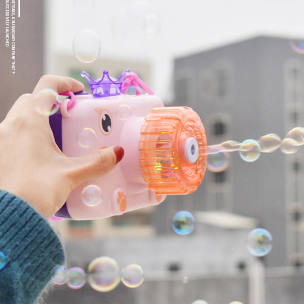 Bubbelmaskin Musik Ljus Söt Bedårande Slät Yta Underhållning Automatisk Cartoon Kanin Bubbelblåsare Leksak Flickleksak Blue