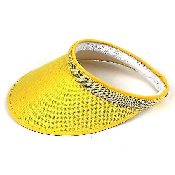 Klips på Visir Solhatt Bredbremmet Klips på Hodehette Visir for Kvinner yellow