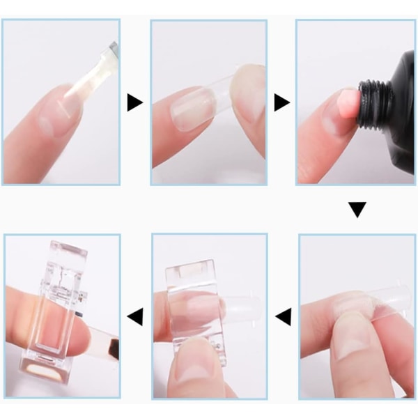 5 delar nagelverktygsklämma, genomskinliga nagelspetsklämmor, nail art , nagelklämma