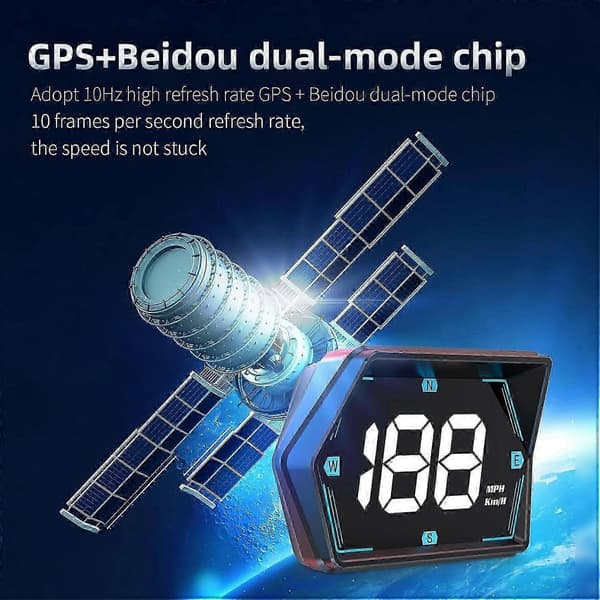 (NY) Universal Bil HUD GPS Speedometer - Plug & Play Heads-Up Display med USB-forbindelse (G20 Model)