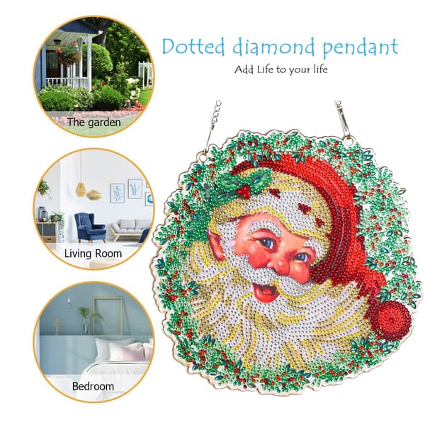DIY Diamantmålad Julkrans-kit, Juldekoration