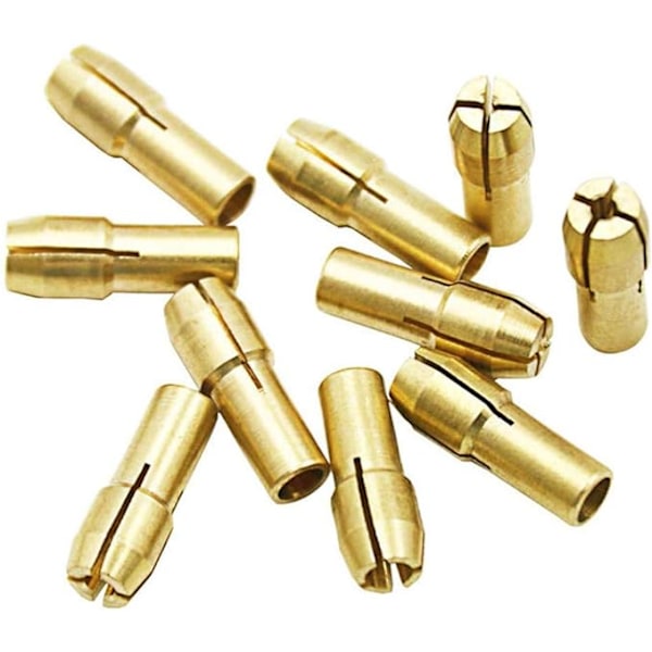 10 st 0,5-3,2 mm Precisions Brass Chuck för Dremel Borr - Elektrisk Chuck Rotationsverktyg