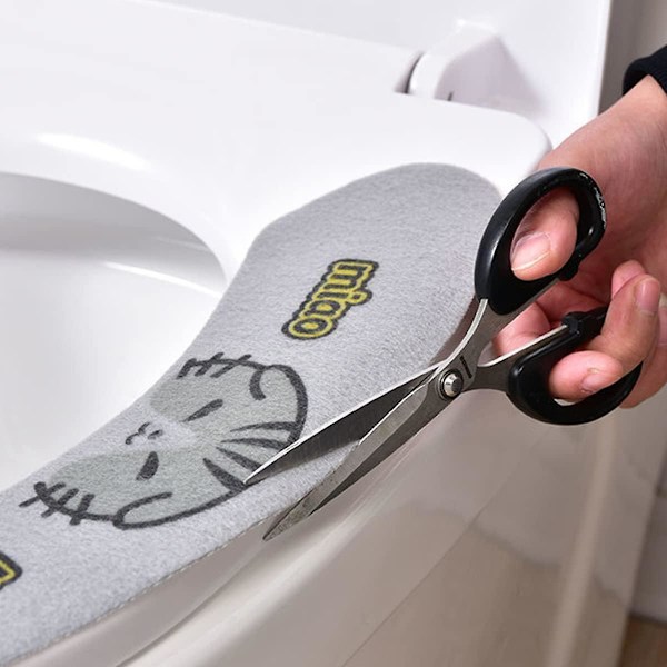 Toalettlocksstickers, självhäftande toalettlockspads, toalettlockskydd, tvättbara toalettlock