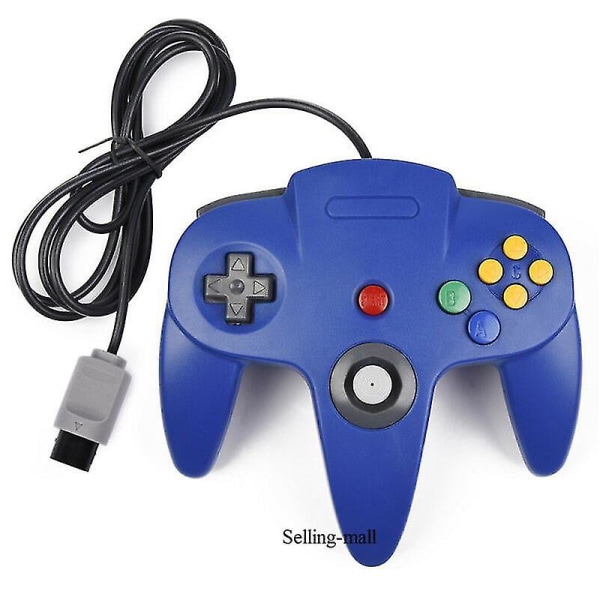 2-pack Klassisk Trådbunden N64-kontroll Retrospel 64-bitars Spelkontroll Joystick Ersättningskontroll 04 1pc