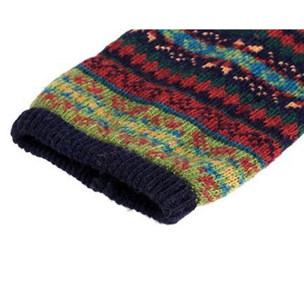 Dam Legwarmers i Stickad Tjock Varm Bohemisk Stil - Stickade Virkade Stövlettöverdrag