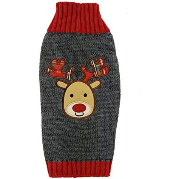Koiran joulupaita, jouluinen turtleneck-paita, neulottu joulukuvio
