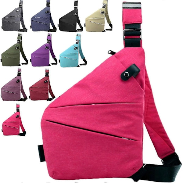 Varkaudenestolaukku Varkaudenestomatkalaukku Kevyt ja yksinkertainen Suurikokoinen olkalaukku Rento ja vartalonmyötäinen pink Right Shoulder