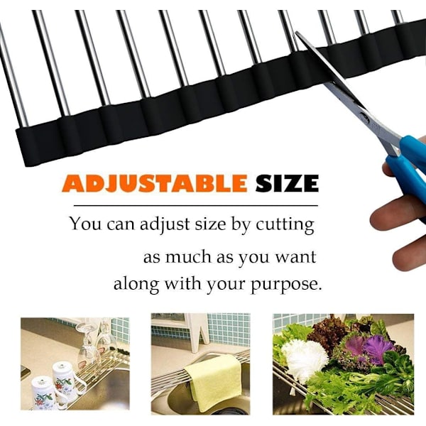 Rulleop Dish Rack, 100% BPA Fri, Foldbar Vaskestativ