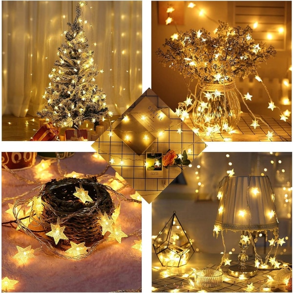 LED Fejelygter, 6M 40 LED Varmt Hvid Julefejelygter