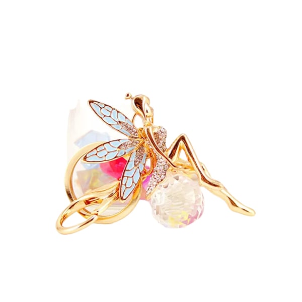 Nøkkelring Crystal Angel Girl Diamond Car Ornament Nøkkelring Nøkkelring Bag Anheng dekorasjon