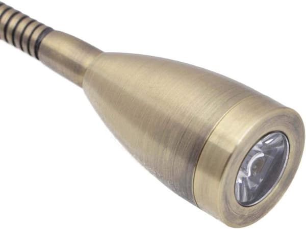 Fleksibel natlampe med switch, 1 LED 3 W, bronze [Classe