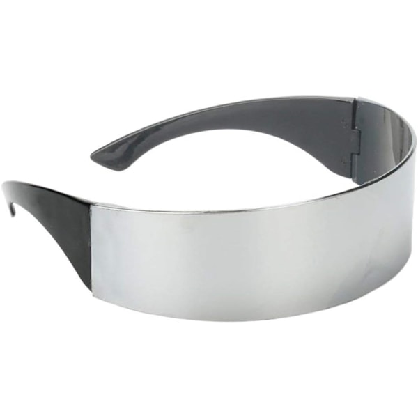 Kreative Monoblock Shield Spejl Solbriller Seje Futuristiske Soldat Briller Til Forklædning Fest Kostume Briller (1 stk)