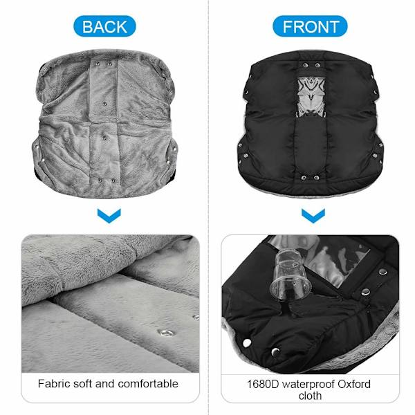 Vagn handvärmare, vagnmuff med fleece inuti