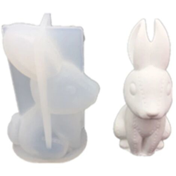 Aromadiffusergips 3D Kanin Silikonform DIY Handgjord Epoxihartsform Påsk Silikonform 2-pack