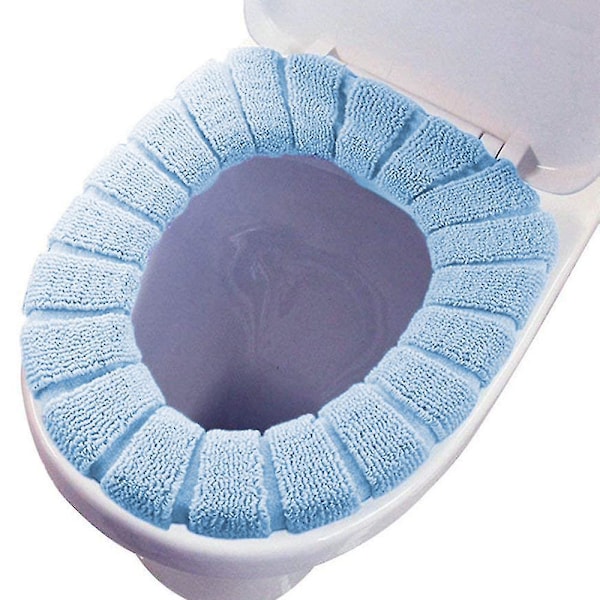4 stycken Toalettlock Uppvärmda Toalettlock Värmare Toalettlockskydd Blue