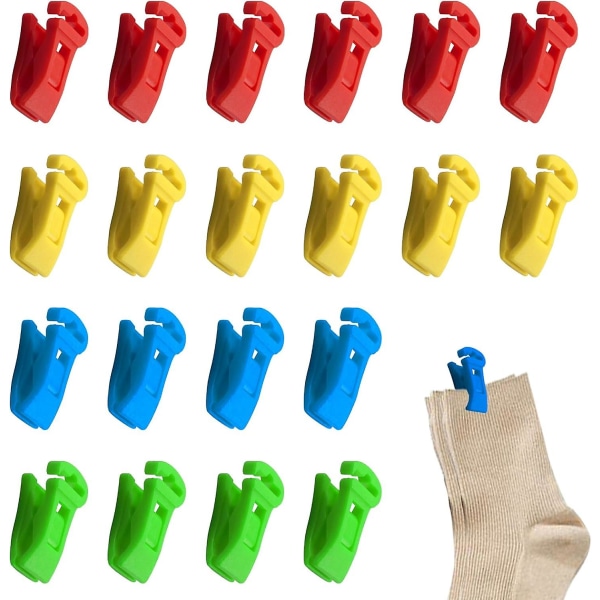 36 Mini Sock Laundry Pegs With Small Hook - Sock Clips For Washing And Storage