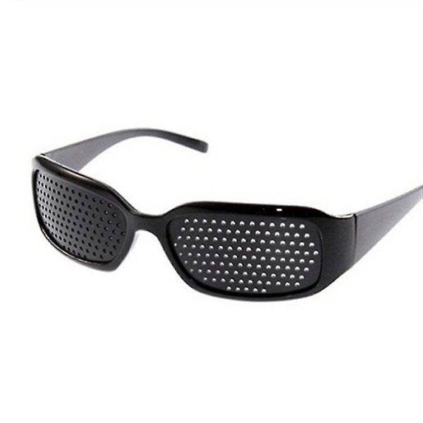 Pinhole glasögon för att förbättra synen Svarta unisex synförstärkande pinhole glasögon