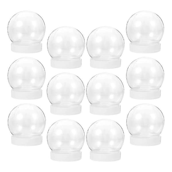 12 st DIY Snöglob Plast Klar Plastglober Vattenglob för Julpyssel