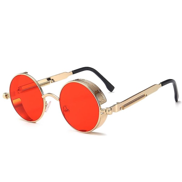 Vintage solbriller polariserte solbriller Steampunk runde briller