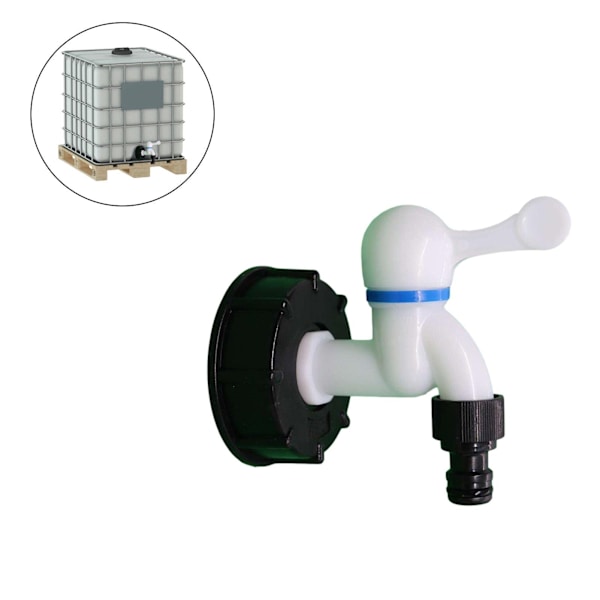 IBC Tank Adapter S60x6 Ventiltapp Plasttapp Slangekobling Tonntønne Tilbehør Adapter for Regnvannssamlere Tilbehør Utløpstilbehør