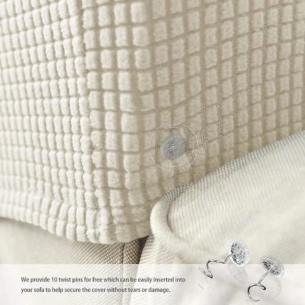 Armstödsskydd, stretchiga soffarmstödsskydd, stolsarmstödsskydd, beige