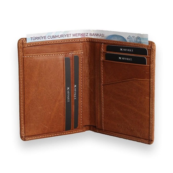 Plånbok och korthållare i äkta läder för män 1820 brown